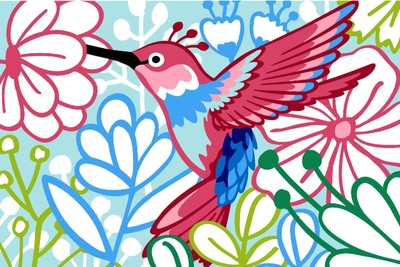 Colibri Unite Canticchiando Uccello Colibri SEG de Paris Arazzo Kit Ricamo ad Ago 