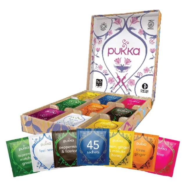 Pukka | Coffret Sélection Cadeau Fête des mères | Assortiment de 9 Thés Et Infus