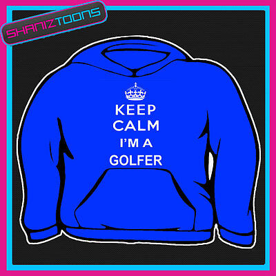 Keep Calm I'm A Golfer Golf Player Adults Mens Ladies Hoodie Hoody Gift
