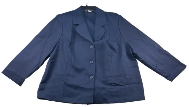 ALFRED DUNNER BLAZER Coat Womens Plus size 22W Navy Blue 3 Button ...