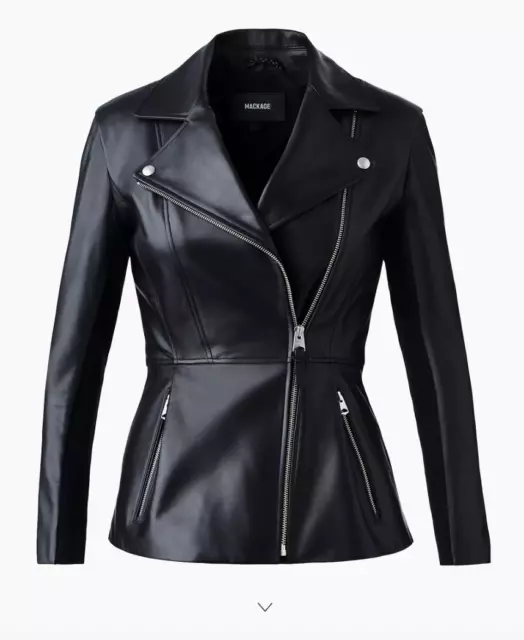 MACKAGE DAY LEATHER MOTO JACKET -- current at $1060, sold out XL 2