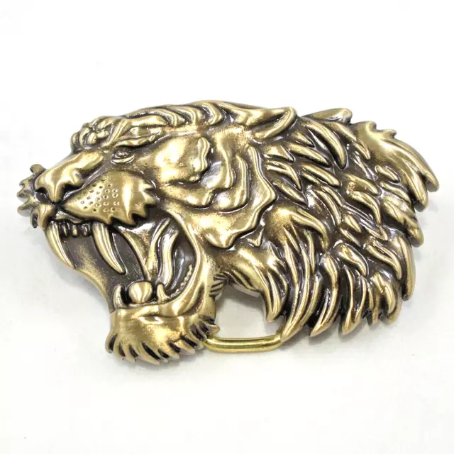 Solid Brass Tiger Belt Buckles Tongue Pin Belt Buckle Fits For 1.5 INCHES Belt