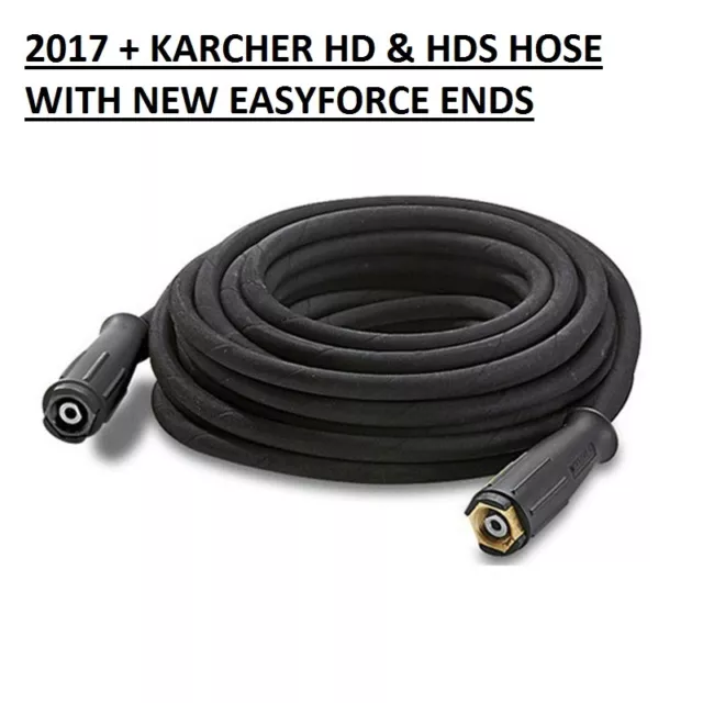 2017 + 15mtr KARCHER HD HDS EASY LOCK   400 bar 2 WIRE 1/4 HOSE New Style Ends