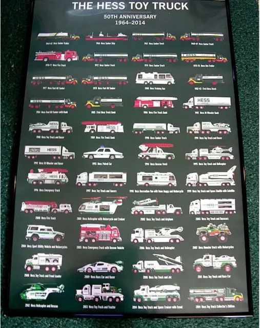 Hess Toy Truck 50th Anniversary Collector Poster (2014) Free Shipping