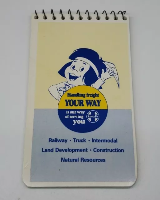 Santa Fe Railroad Vintage Memo Pad Unused NOS