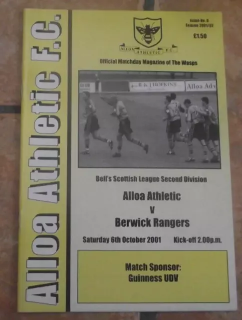2001-02 (Oct)  Alloa Athletic v  Berwick Rangers -  Scottish Division Two