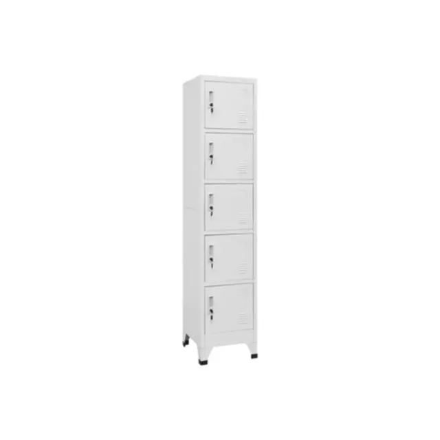 Locker Cabinet Light Grey 38 X 40 X 180 Cm Steel