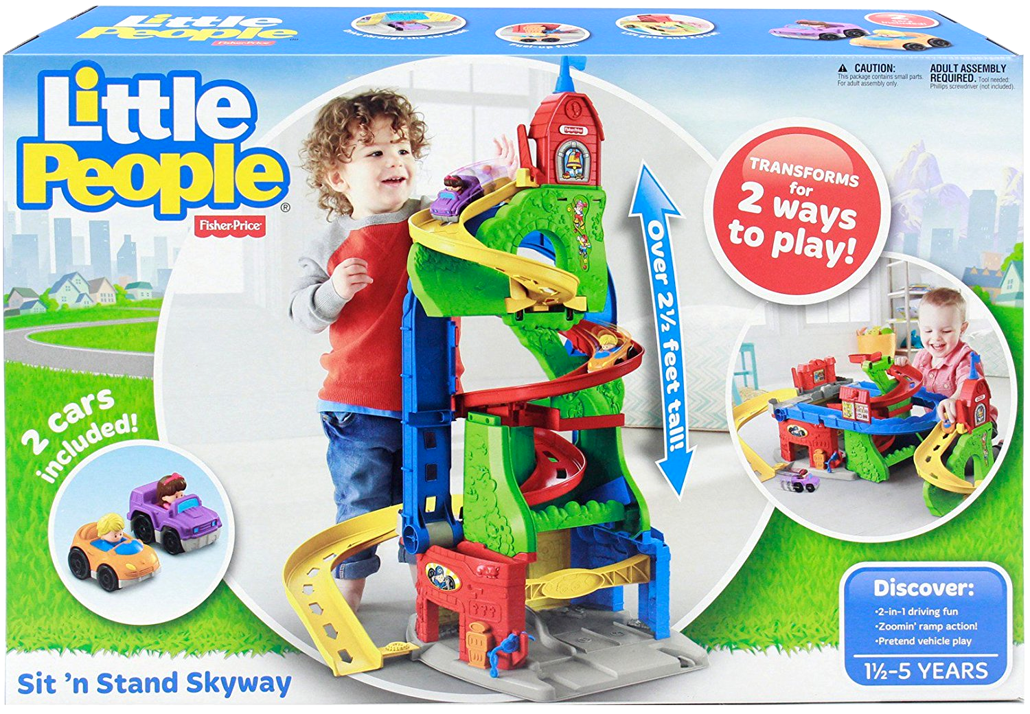 fisher price toy car with roadway set
