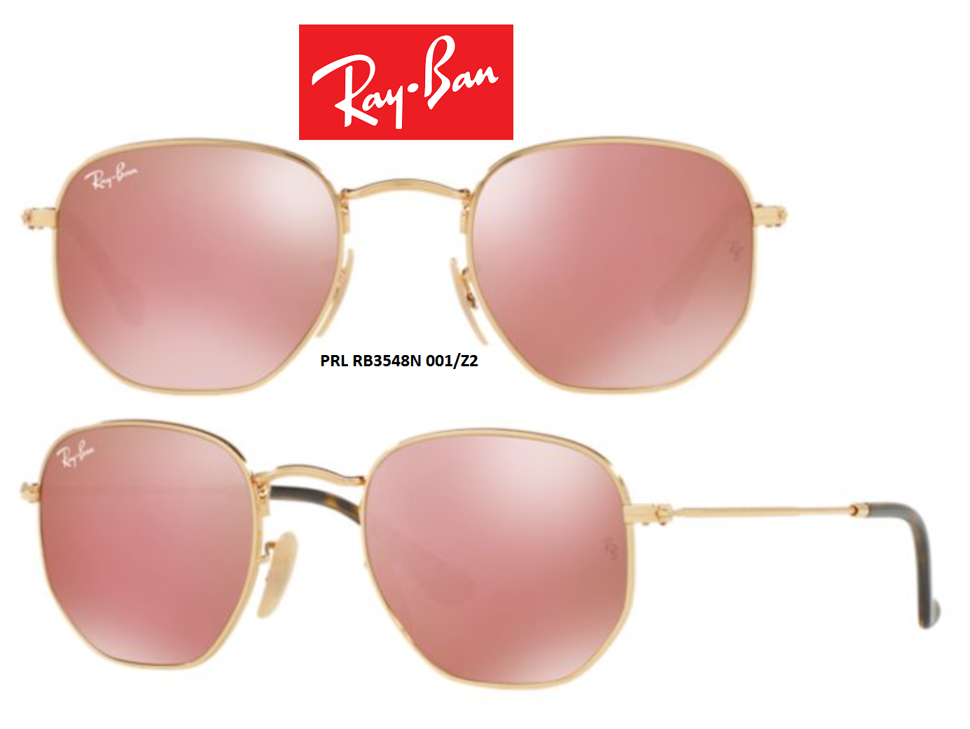 Ray Ban Sunglasses Rb3548n Hexagonal Flat Lenses Multiple Colors Available 124 99 Picclick