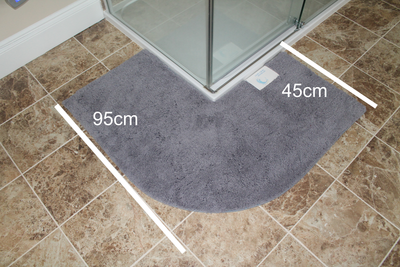 Microfibre Non Slip Corner Shower Mat From Cazsplash 29 99