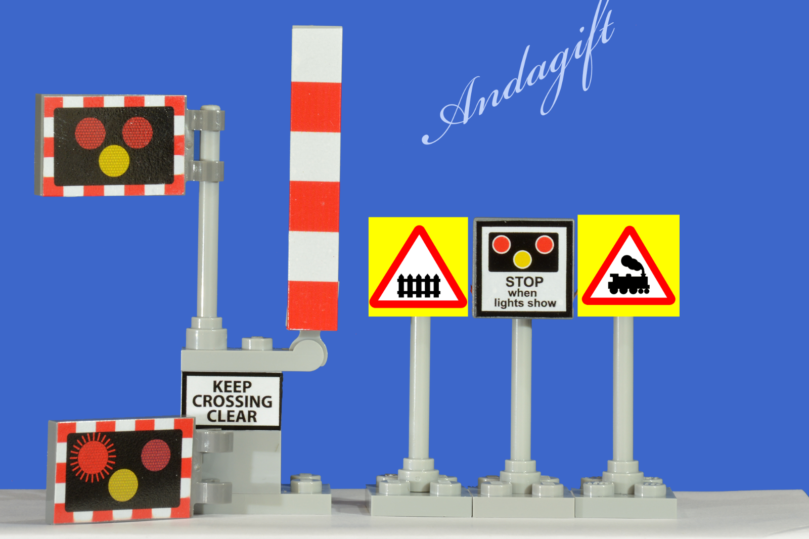 Lego Train Level Crossing City Train Car Road Signs 4xlevel Crossing Set 13 99 Picclick Uk