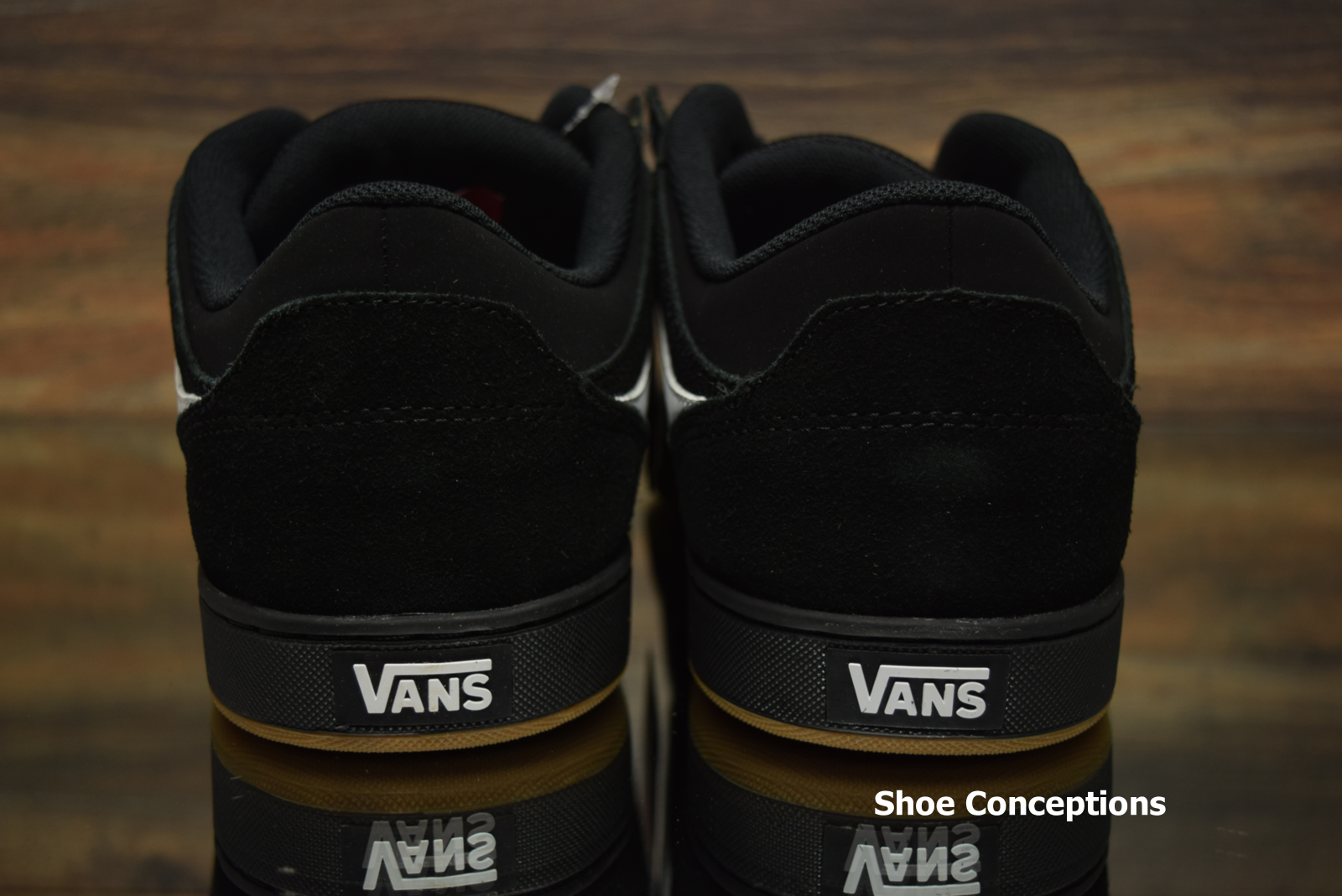 vans baxter black white gum