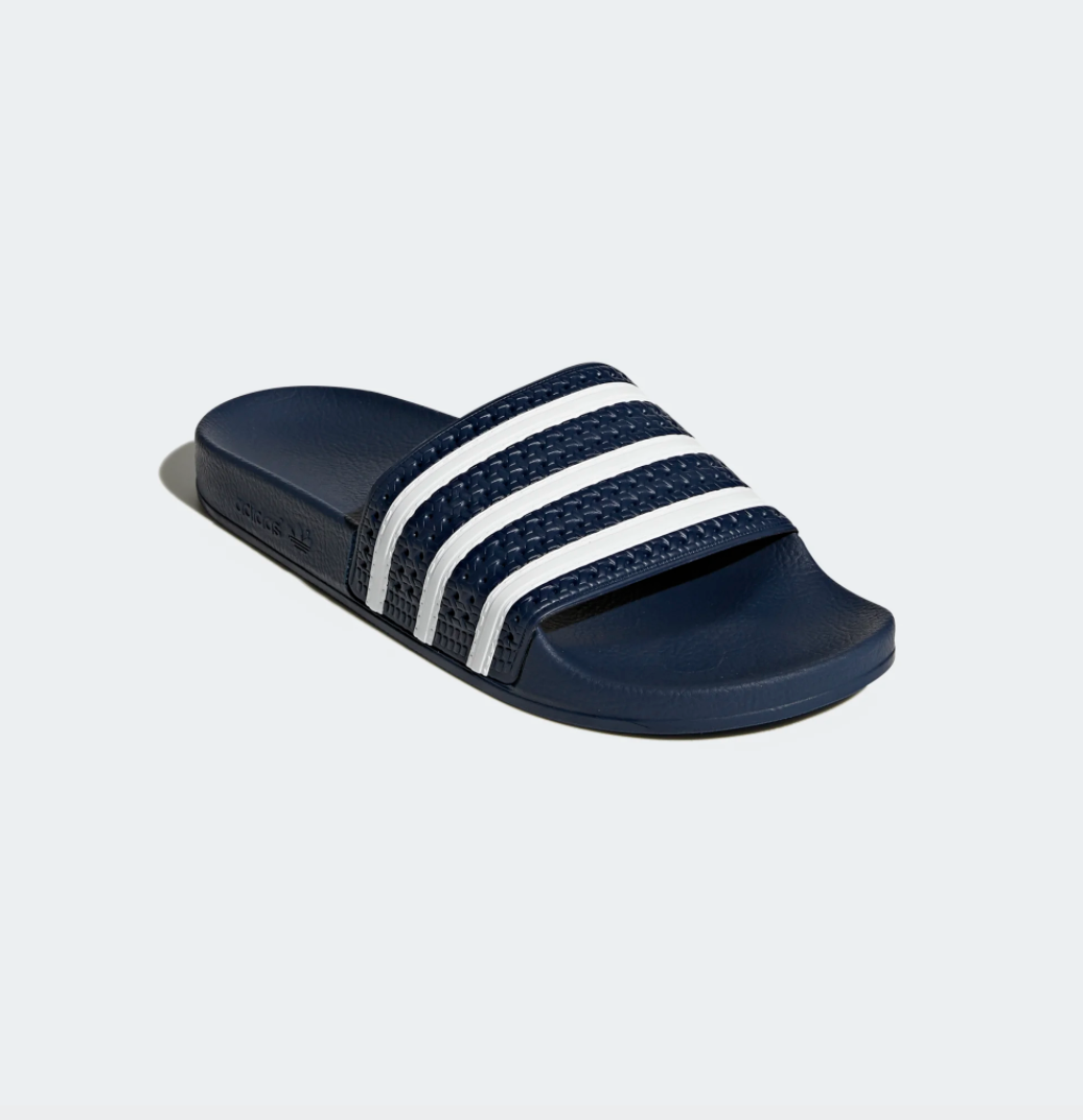 navy adilette slides