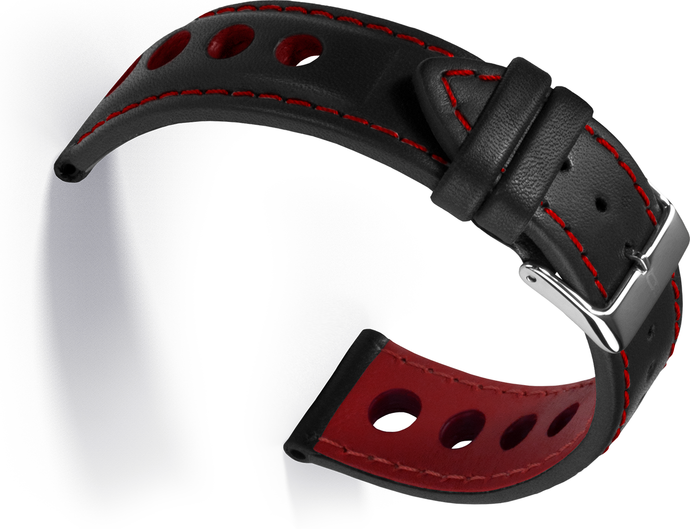 BRACELET MONTRE Racing rouge kalb Cuir de Vachette Lisse BRACELET MONTRE Racing rouge kalb Cuir de Vachette Lisse