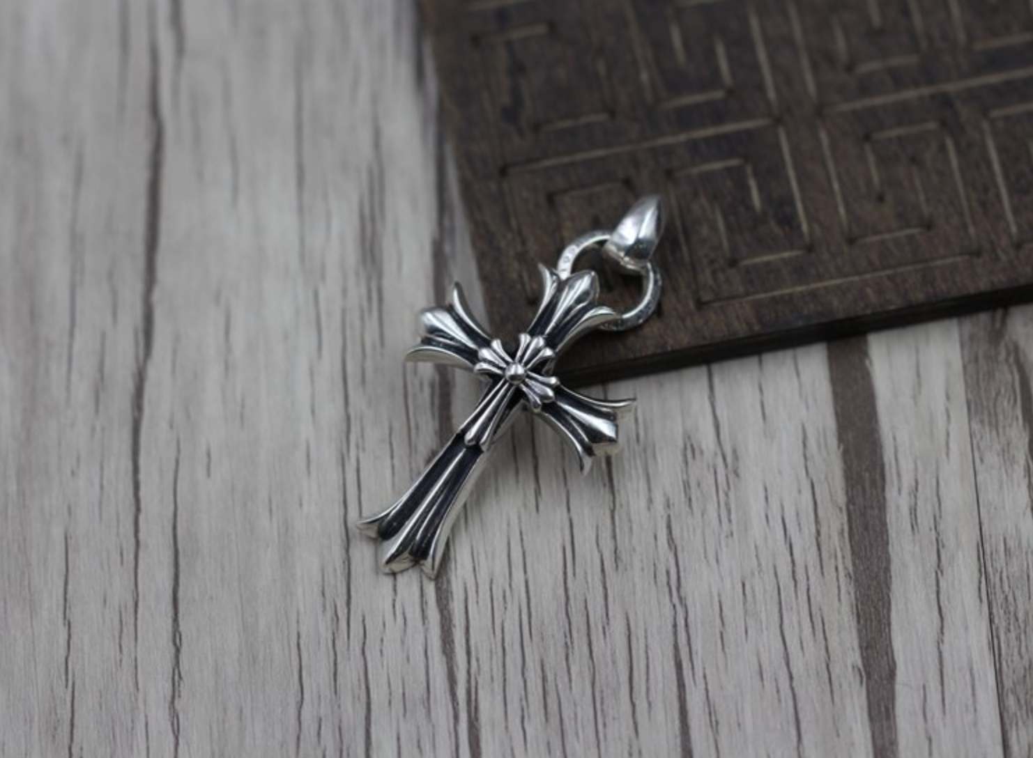 Chrome Hearts Double Cross Pendant S925 Sterling Silver 85 00 Picclick