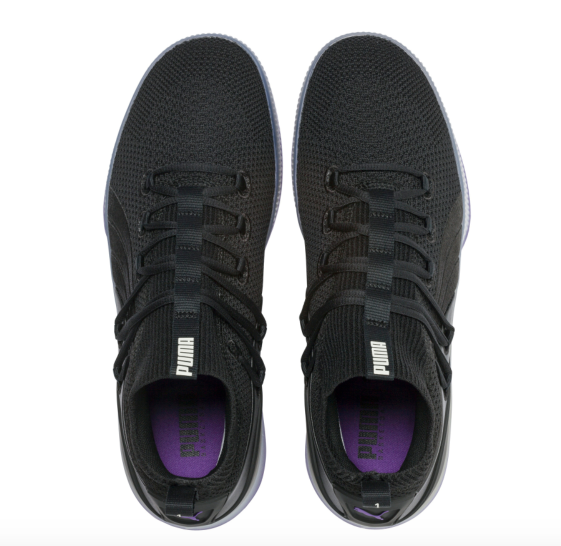 puma clyde court disrupt black electric purple