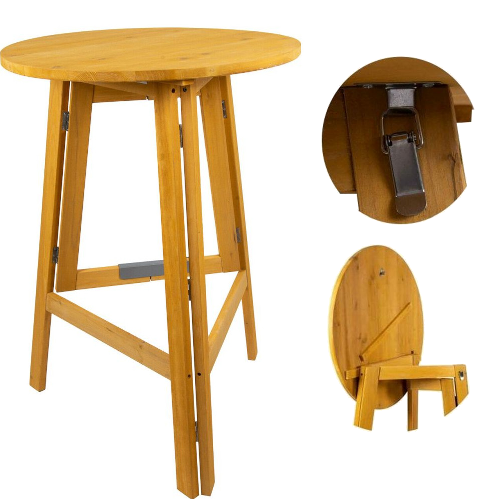 Stehtisch Klappbar O 78 Cm Holz Rund Bistrotisch Partytisch Garten Outdoor Eur 59 99 Picclick De