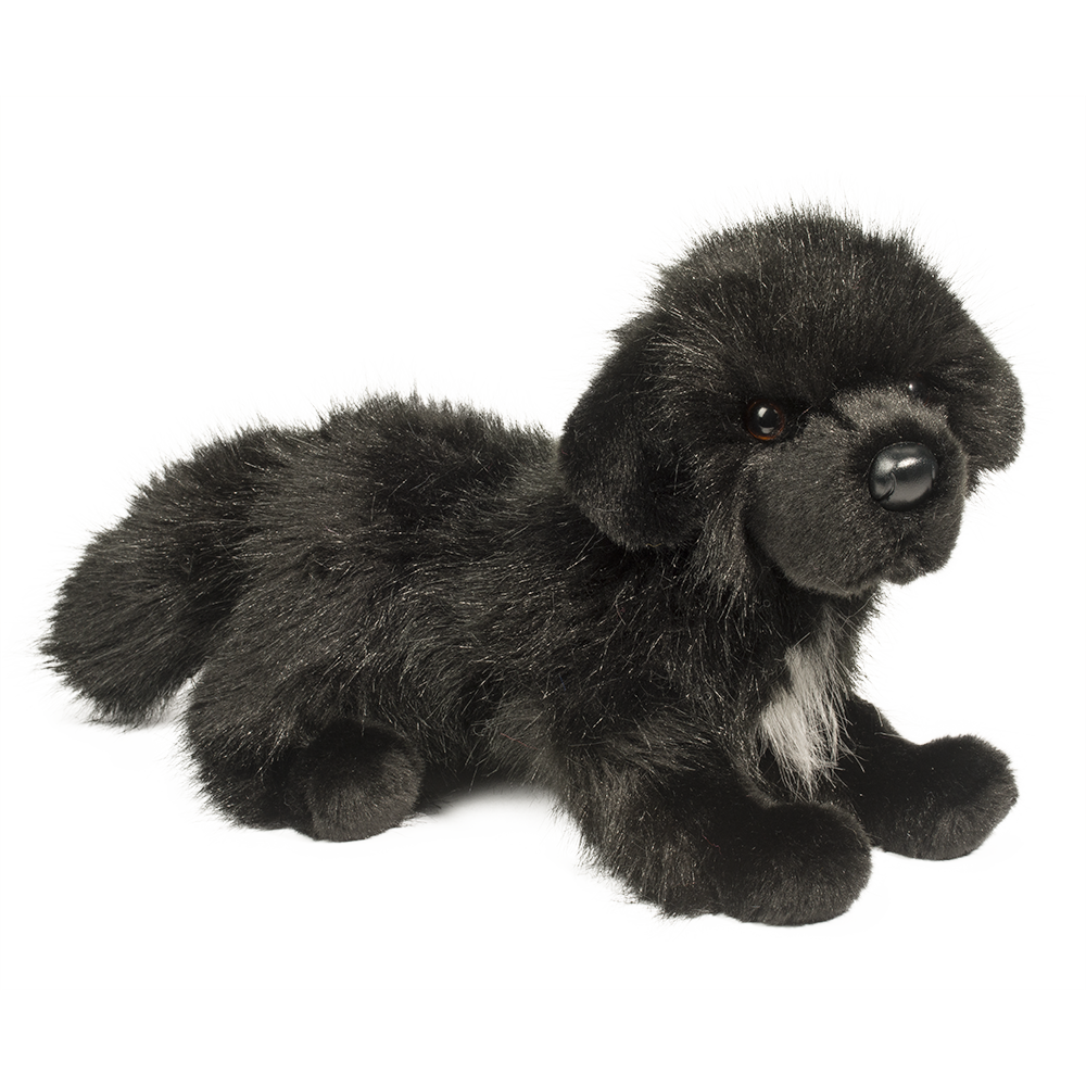 stuffed black dog