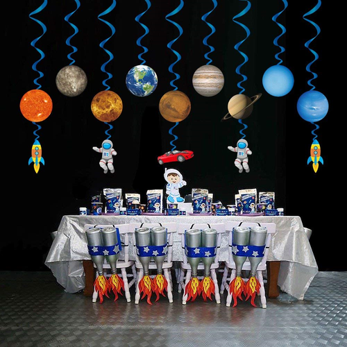 Konsait Solar System Whirls14pack Outer Space Hanging Swirl