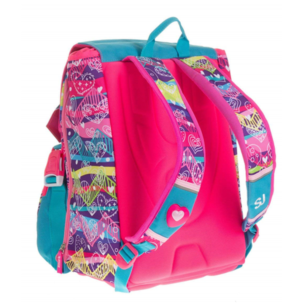 Astuccio 3 Zip Schoolpack Zaino Scuola Estensibile Seven SJ Gang Girl Heart 