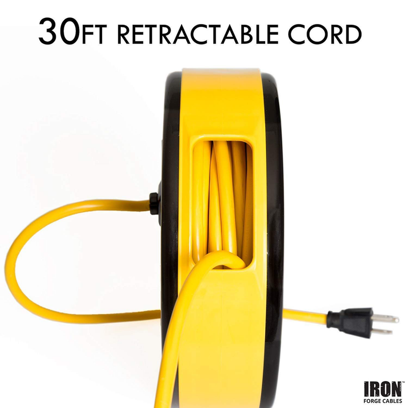 30 Ft Retractable Extension Cord Reel 3 Electrical Power