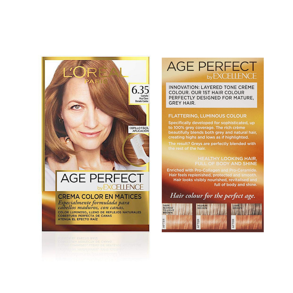 3x L Oreal Excellence Age Perfect 6 35 Light Warm Auburn