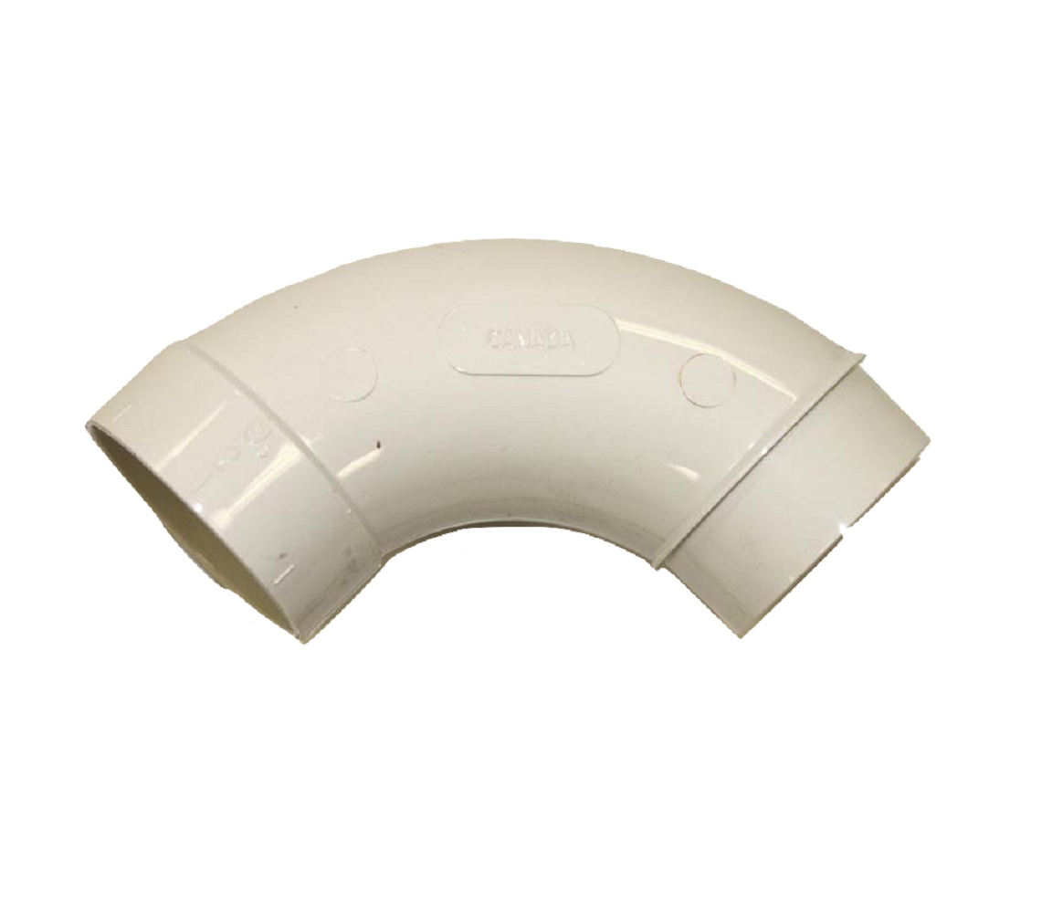 New Vaculine 5506 2/" 90degree Elbow Central Vac White