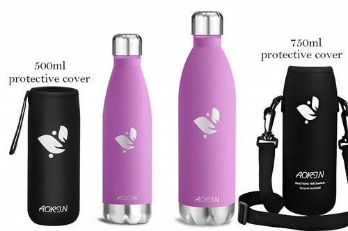 aorin vacuum insulated stainless steel water bottle