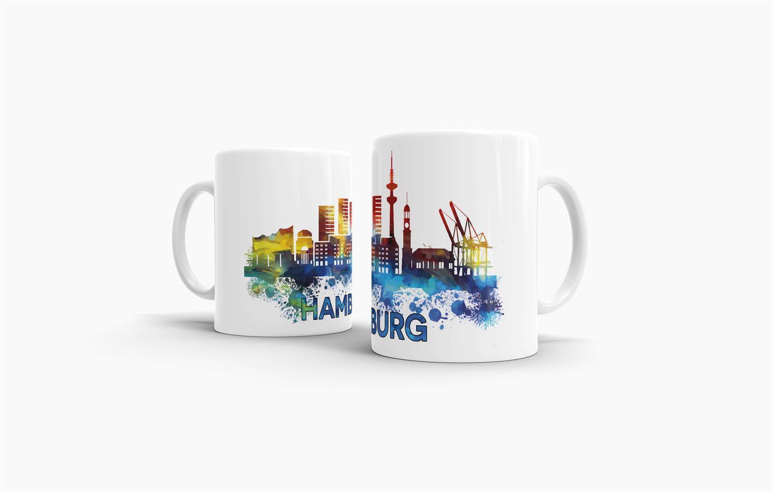 Tasse Kaffeebecher Kaffeetasse Cup Keramik Sammeltasse • I ♥ HAMBURG •