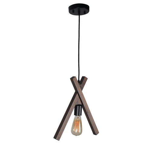 Baiwaiz Rustic Wood Pendant Light Fixture 1 Light Vintage