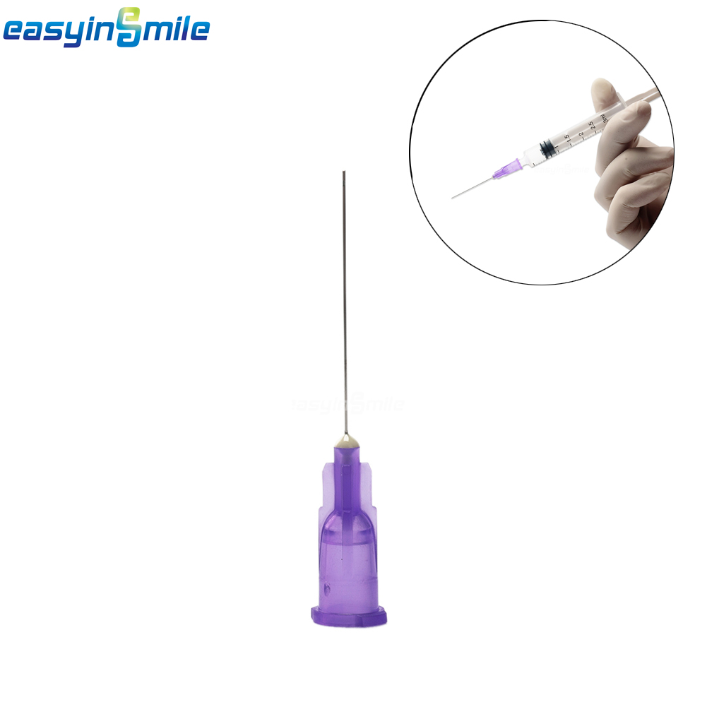 EASYINSMILE 30 GAUGE Needle Dental Endo Irrigation Needle Tips (Purple