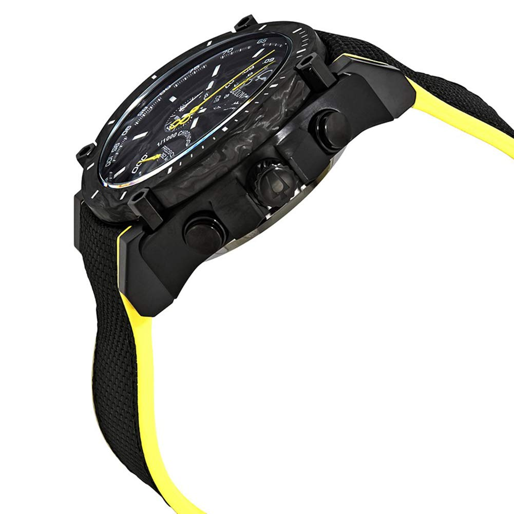 bulova precisionist men's 98b312 quartz chronograph black rubber strap watch