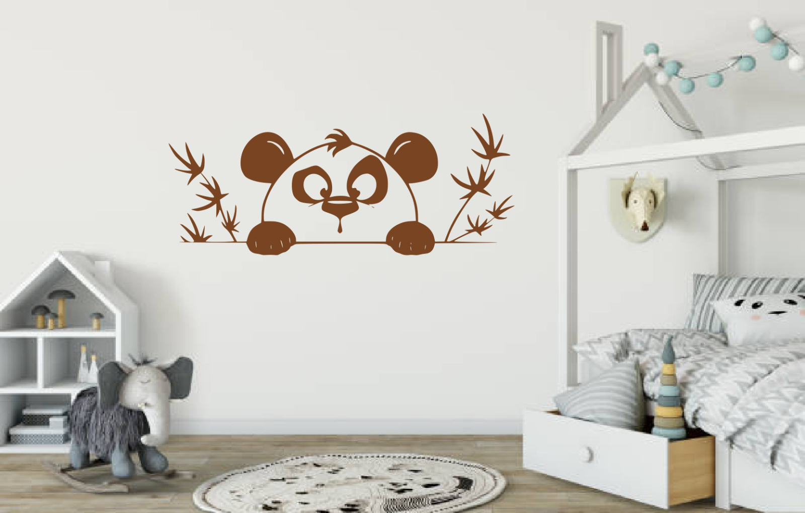 Happy Panda Bear Animal Wall Sticker Decal Transfer Kids Home Matt Vinyl UK