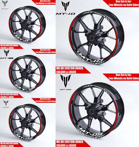 20 Couleurs-MT 10 mt-10 SP mtm1000d 8 x Yamaha MT10 Jante De Roue Stickers Autocollants