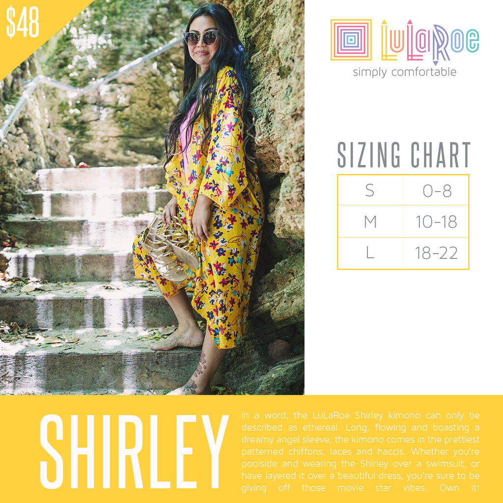 Lularoe Monroe Kimono Size Chart