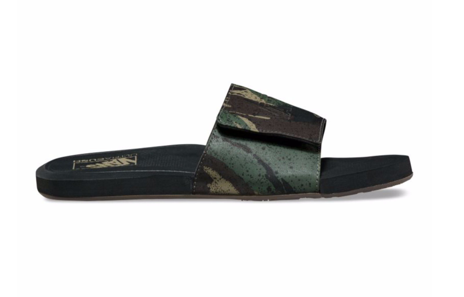 camo vans slides