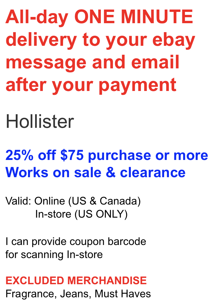 Promo Discount Codes For Hollister