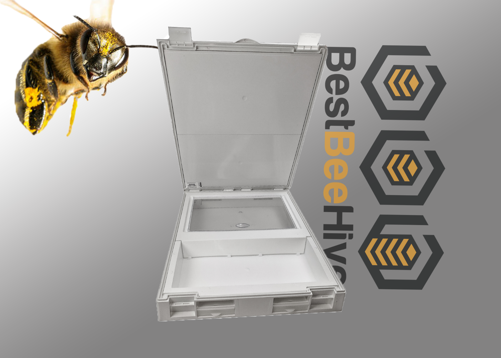 Awesome Bee Hive Cover Lid w//Feeder Inspection Window No Need to Smoke Bees BeeNectar