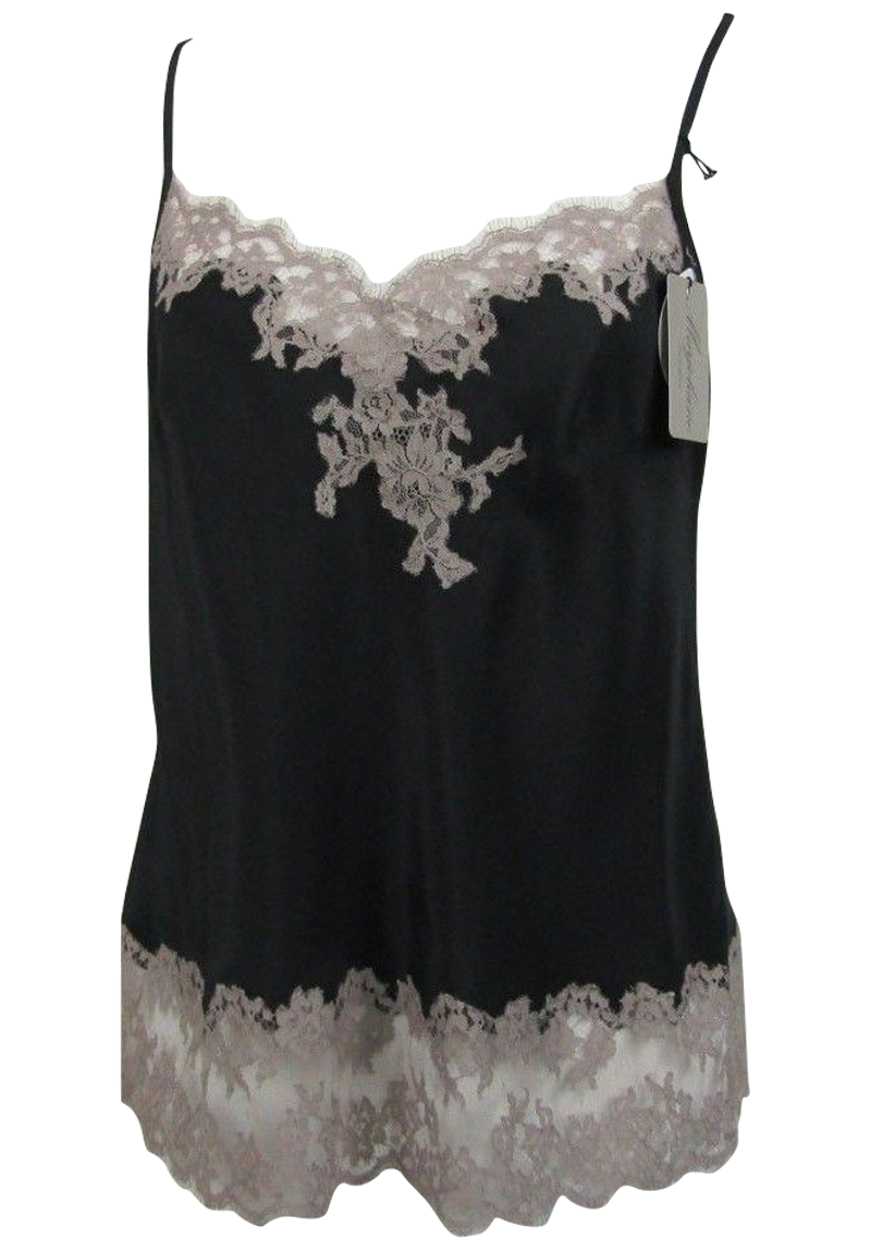 CARACO MARJOLAINE 100/% SOIE modèle COEUR couleur NOIR//CENDRE T 36//40