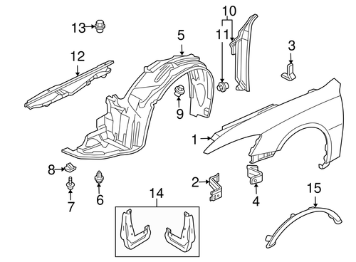 Genuine Honda Accord Front Fender Bracket Sda A00zz 03 07 84 Picclick