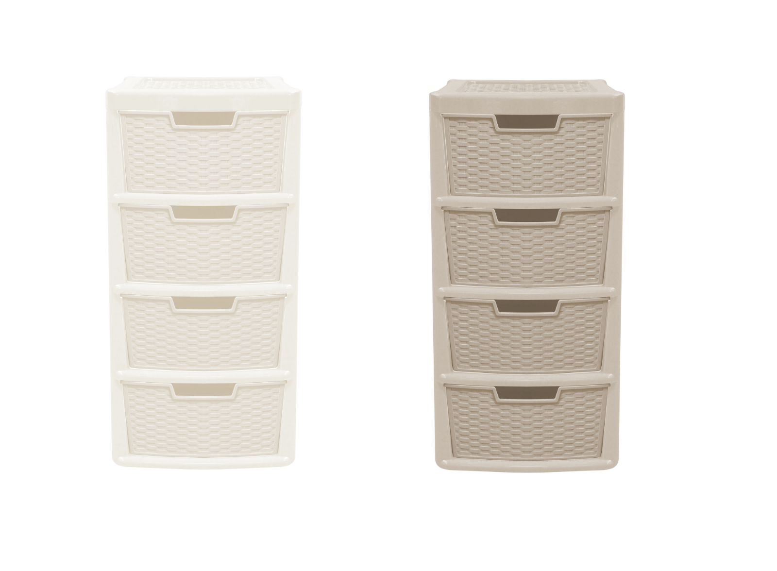 Large Plastic Rattan Drawer Unit Cabinet Organizer Storage Holder