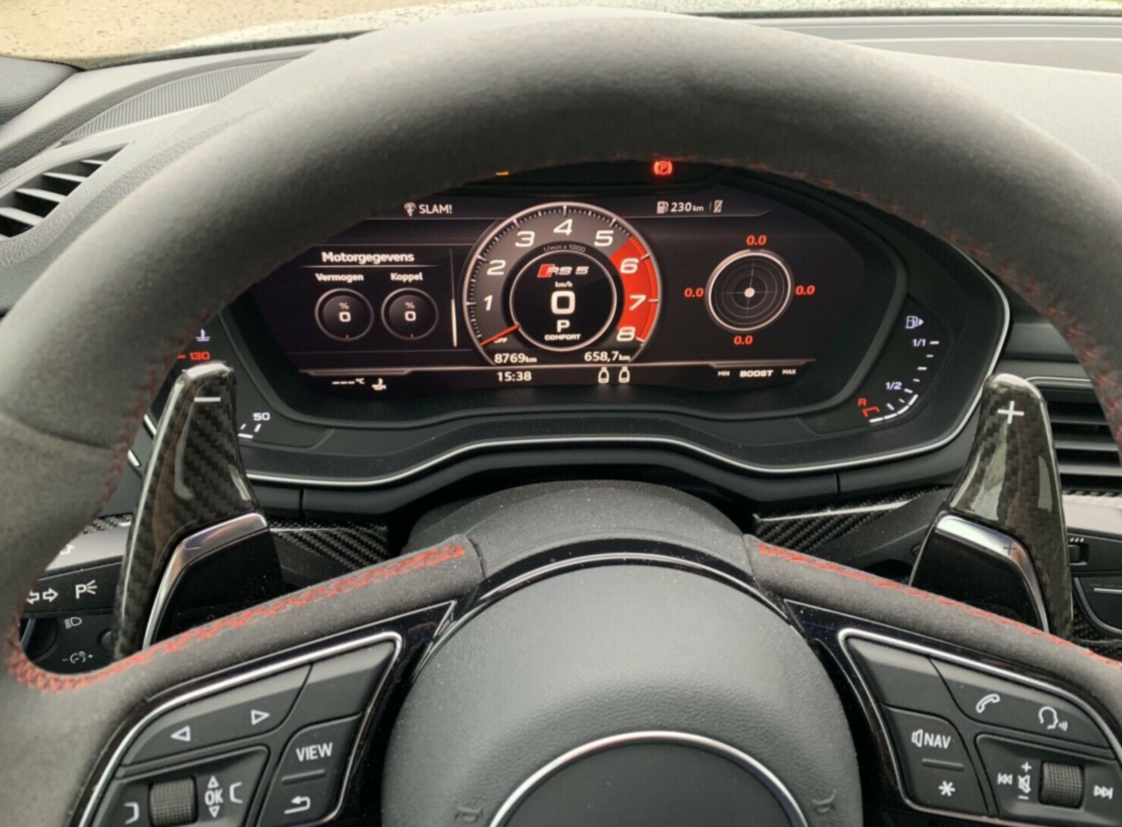 H-Customs Schaltwippen Shift Paddle RS R8 RS3 RS4 RS5 RS6 TT-RS 2016-2018 Alu Rot