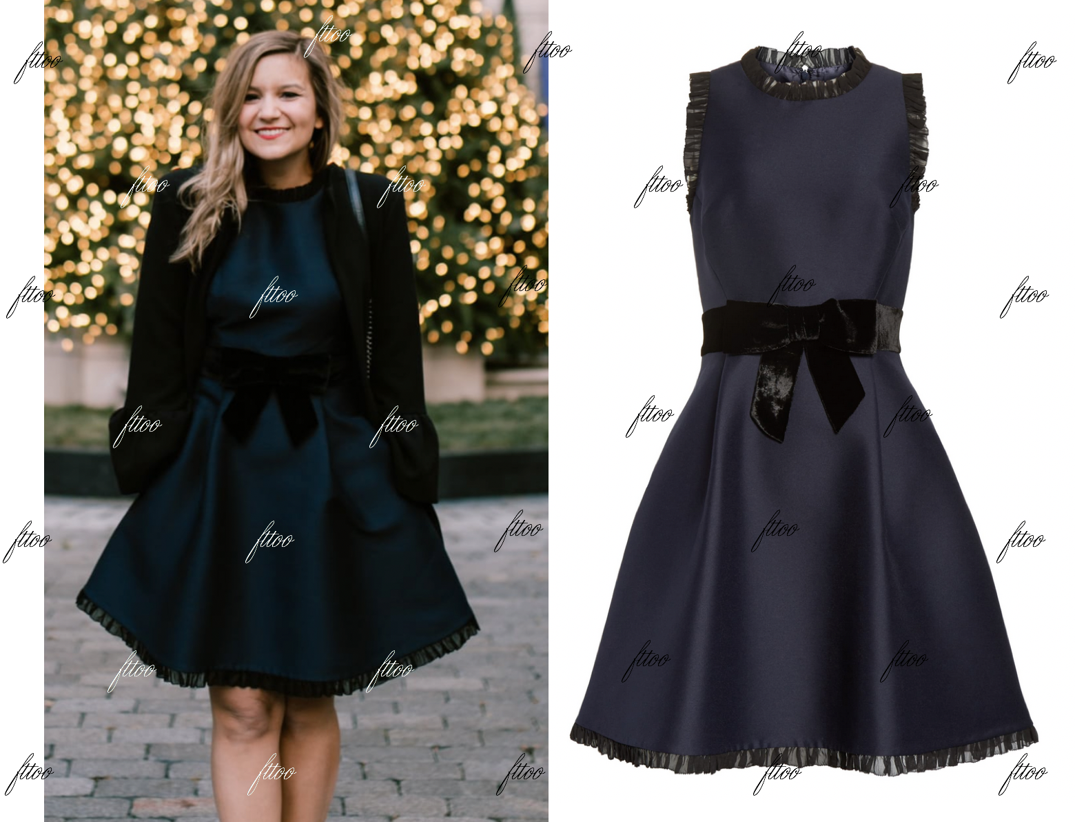kate spade velvet bow fit and flare dress