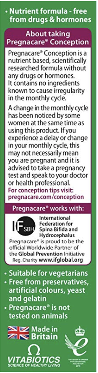 Vitabiotics Pregnacare Before Conception 30 Tablets Trying For A Baby Eur 12 30 Picclick It