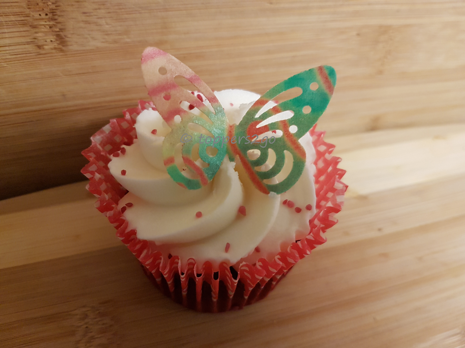 12 Edible Butterfly Multi Coloured Cupcake Cake Decorations Precut