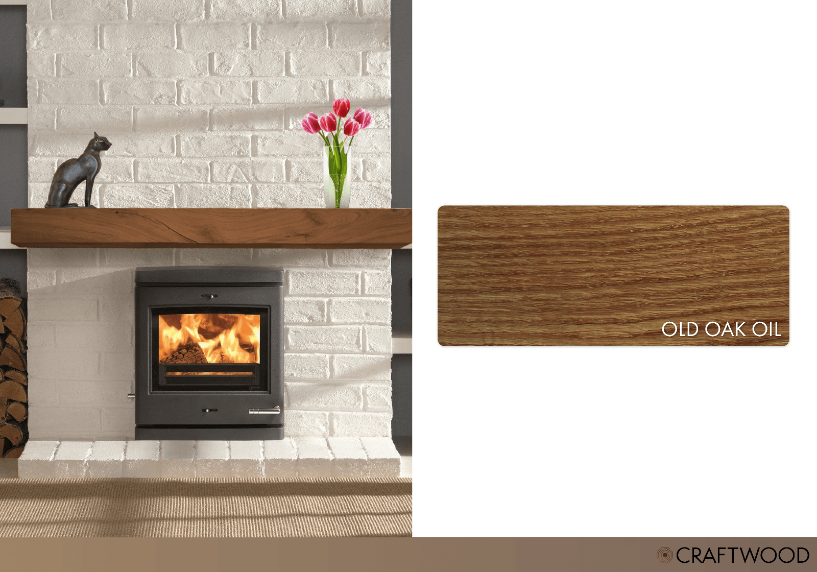 Fireplace Surround Solid Oak Mantle Beam Mantelpiece For Wood Log