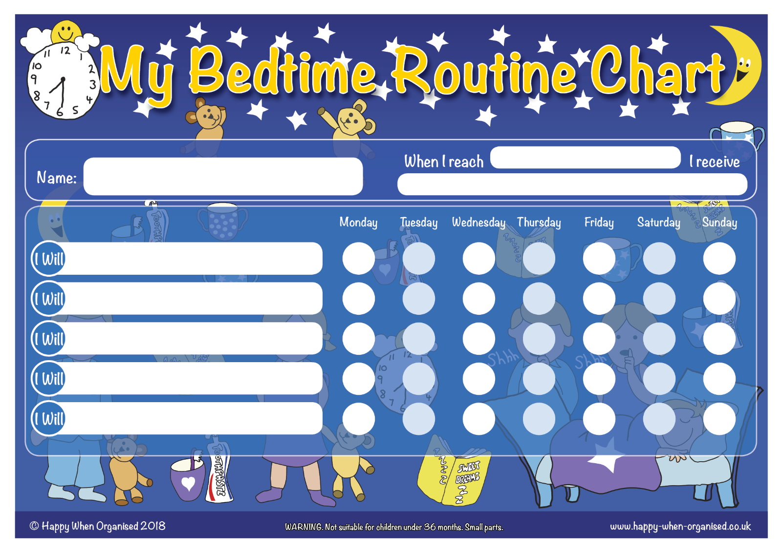 Sticker Chart Bedtime