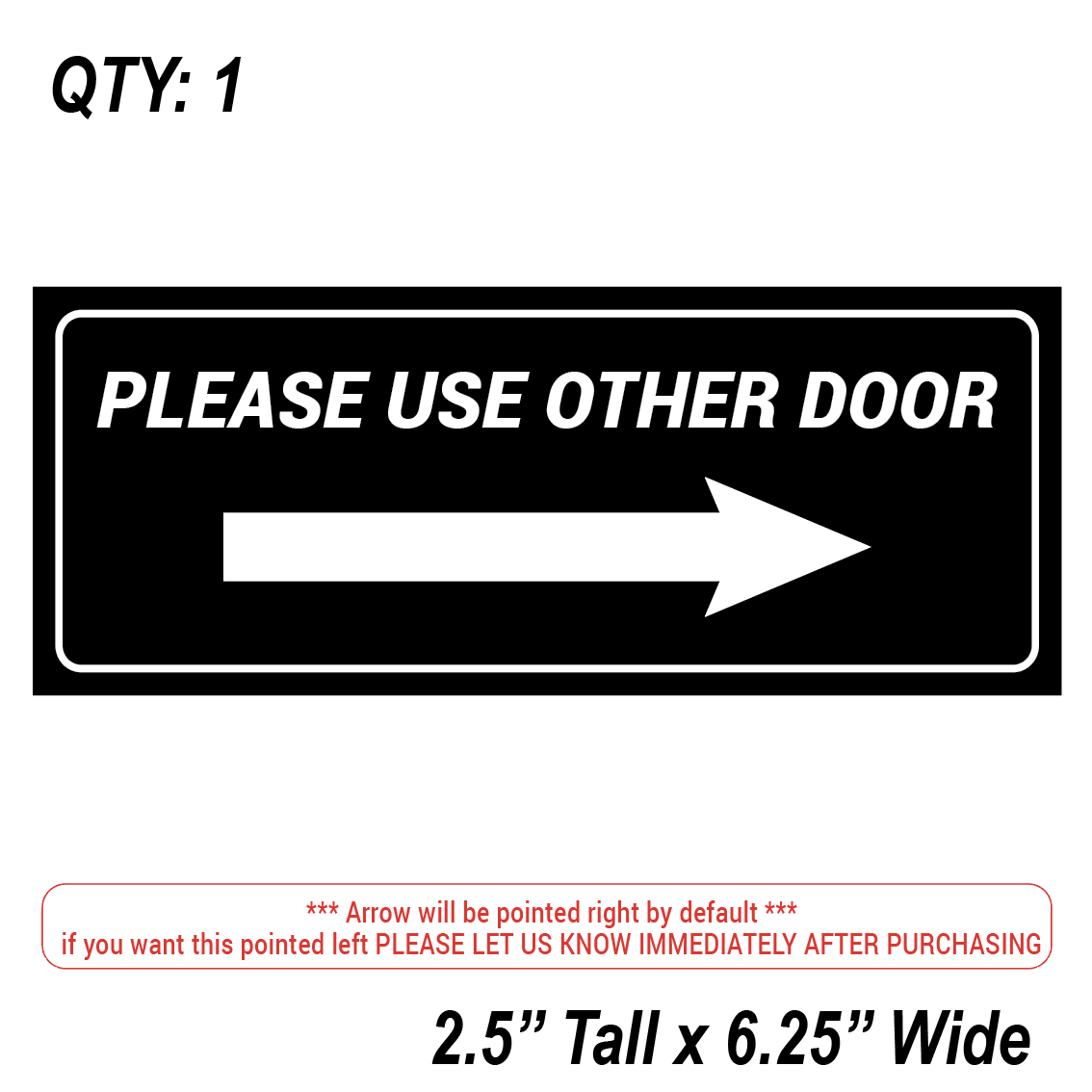 1 Please Use Other Door Sign Sticker Business Decal Store