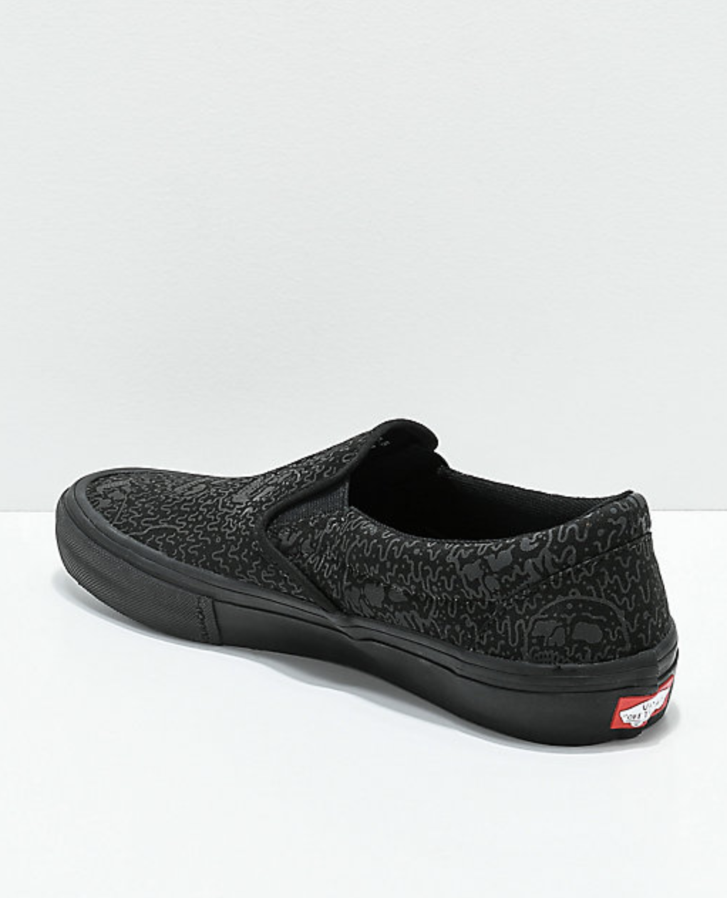 New Vans X Sketchy Tank Slip On Pro Reflective Black Skate