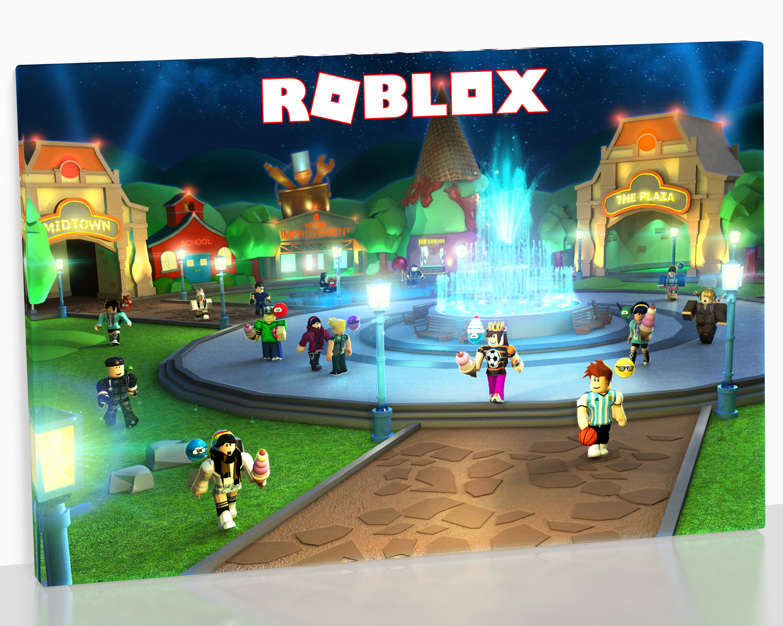 Roblox Framed Ready To Hang Canvas Print Picture Kids Bedroom Wall - roblox framed ready to hang canvas print picture kids bedroom wall art minecraft 2 2 of 3 see more